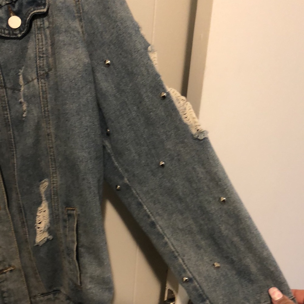 Distressed Denim Jacket - image 3